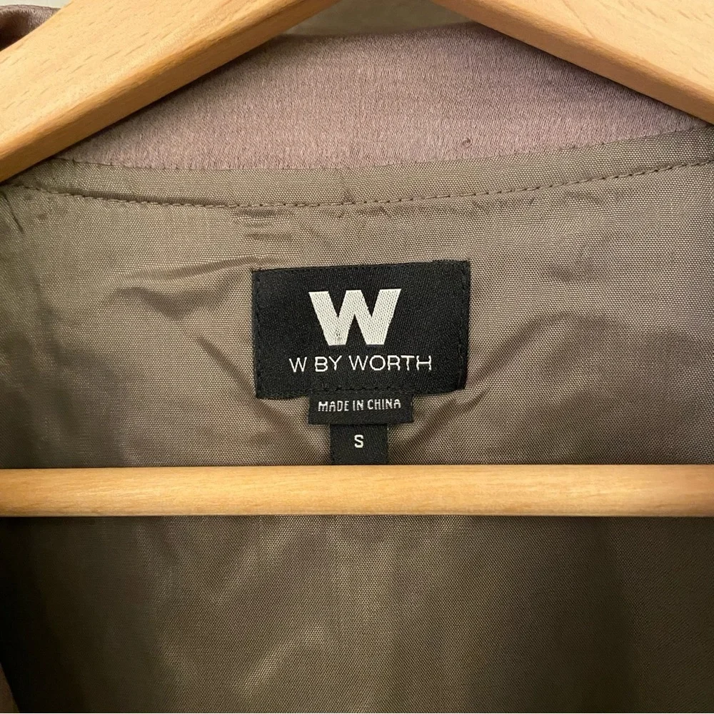 W by Worth Taupe Bomber Jacket